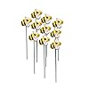 10Pcs Bee Garden Stakes Decor Metal Yard Art Ornaments Front Yard Art Stick Floral Picks Spring Summer Resin Bumble Bees Garden Stakes Outdoor Lawn Pathway Patio Plant Pot Flower Bed Yellow