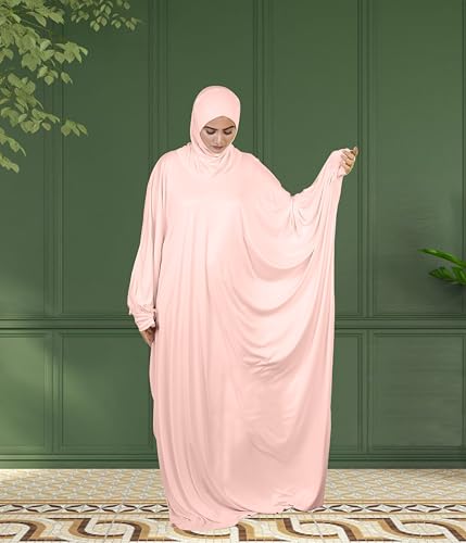 Image of Mehar Namazi Muslim Prayer Dress for Women |Modest Islamic Namaz Dress with Hijab | Soft Strechable Fabric Zunaira Farasha Namaz Outfit