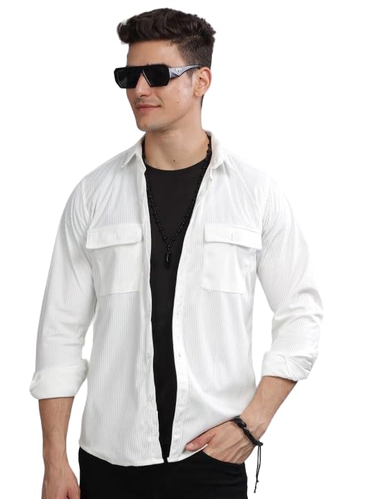 Image of Luxrio Textured Shirts for Men || Casual Shirt for Men || Shirt for Men|| Men Stylish Shirt || Men Fancy Shirt || Men Full Sleeve Shirt || Plain Shirts for Men SHT-SEER-