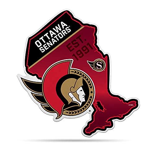 Rico Industries NHL Ottawa Senators State Shape Shape Cut Pennant - Home and Living Room Décor - Soft Felt EZ to Hang