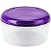 DecorRack X-Large Food Storage Container, 5.75 Quarts, BPA Free Plastic, 185 oz Heavy Duty Multipurpose Plastic Storage Container, Round Cake Dough Riser Bowl with Airtight Lid, Random Color (1 pack)
