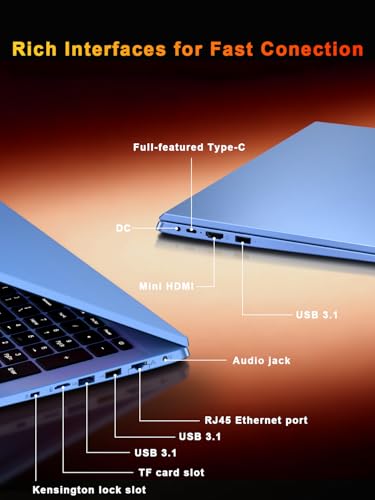 Image of XNQ 18 inch laptop computer, 2026 gaming laptop window 11 pro, 10th Gen Core i5, 16GB RAM 512GB SSD, 1080P FHD IPS, 10000mAh Battery,WiFi6,Fingerprint,Full-featured Type-C Business School Student Work