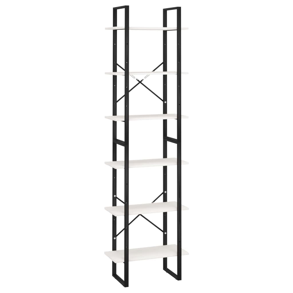 vidaXL Lagerregal Bücherregal Standregal Regal Haushaltsregal Kellerregal Werkstattregal Schwerlastregal Küchenregal Weiß 60x30x210cm Holzwerkstoff
