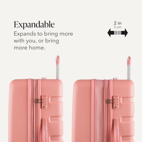 Image of SwissGear 7366, Coral Almond, Checked-Large 27-Inch, Signature Hardside Expandable Luggage With Spinner Wheels