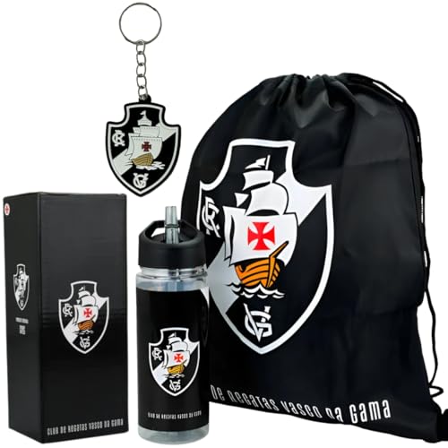Garrafa Squeeze 450ml Treino Time Vasco Da Gama Mochila Saco Academia Kit Torcedor