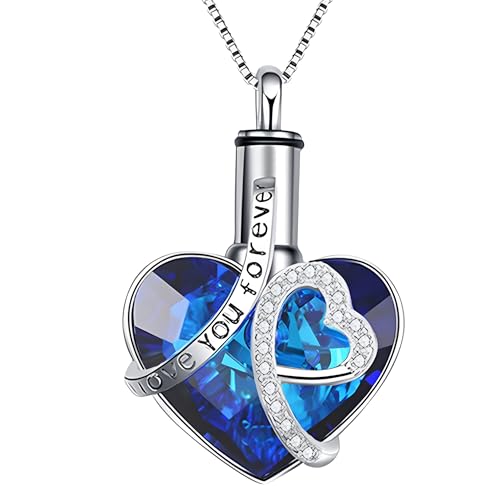 Collier urne pour cendres cadeau commémoratif deuil cœur