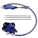 PRO BAT Rear Brake Master Cylinder Caliper Assembly for 50cc 70cc 90cc 110cc 125cc Chinese Quad Taotao Boulder B1 Coolster 3050HD ATV Kids Four Wheeler， Blue