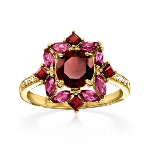 Ross-Simons Garnet & Rhodolite Gold Over Sterling