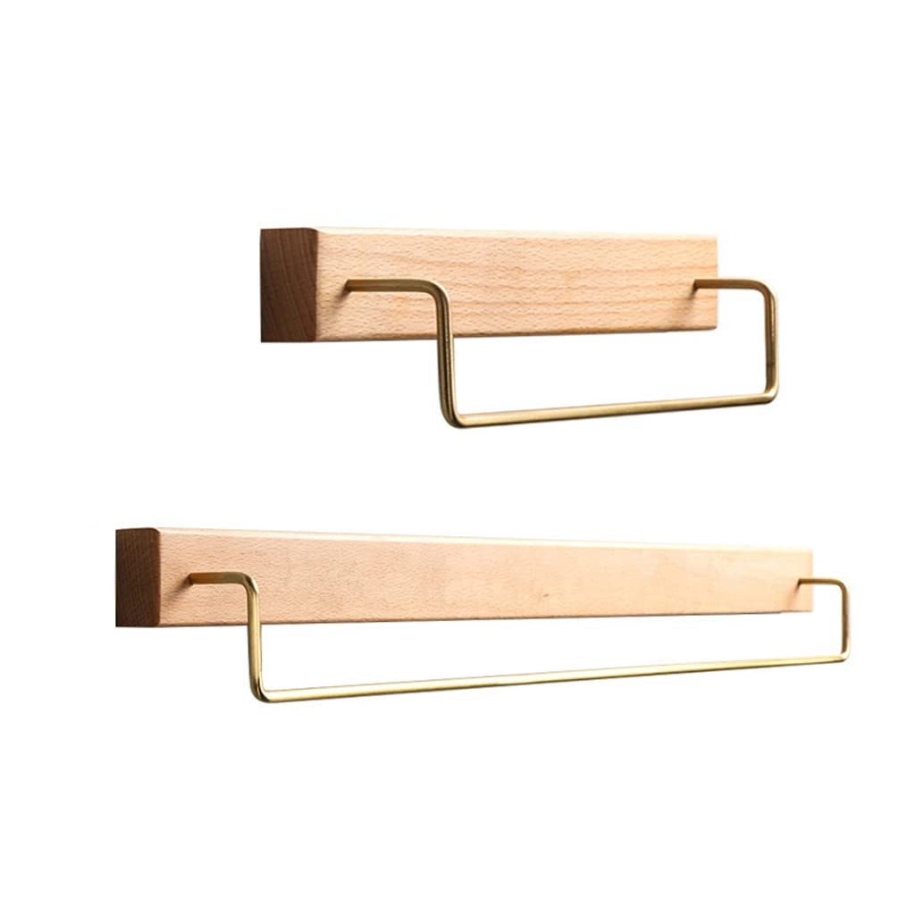 Porte-serviettes rétro en bois avec crochets pour organiser la cuisine familiale