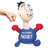 BAInuai Punch Me Stoffpuppe Schlag Mich Schreiende Puppe Weiches Plüsch Stressspielzeug Nachdem Man Geschlagen Wurde Scherzgeschenke Stoffpuppe Stress Spielzeug Ideal Zum Abbau Von Stress