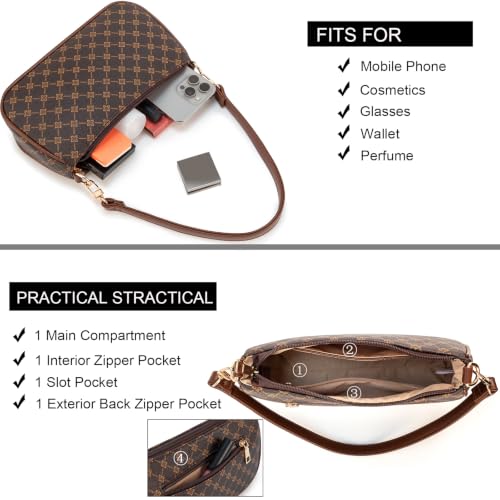 Image of Shoulder Bag for Women Retro Hobo Handbags Cross Body Purses