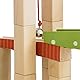 roba Kugelbahn 100 teilig - Holzkugelbahn groß - Murmelbahn inkl. Bausteine mit Geräuscheffekten und Glasmurmeln - Motorikspielzeug variabel aufbaubar - Holz bunt