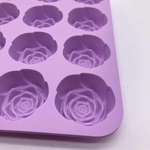 Molde de silicona para flores rosas, 12 cavidades miniatura 3