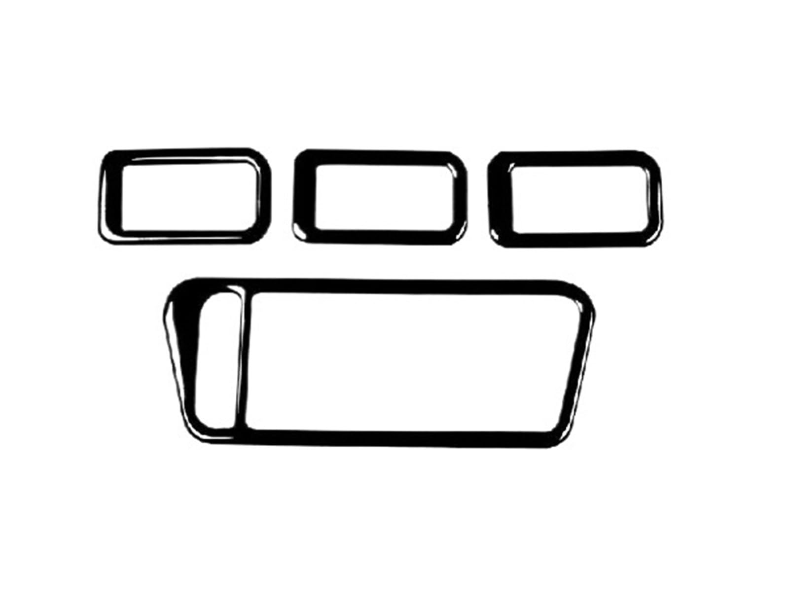 for VW for Golf 7 GTI Mk7 2013 2014 2015 2016 2017 Window Lift Control Panel Sticker Car Interior Accessories OOPUHKSY(LHD Black)