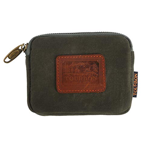 TOURBON - Cartera para hombre Verde verde 5.31 X 3.94 X 1.18