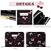 Sunwel Fashion Women Cute Print Wallets with Credit Card Slots ID Window & Zipper Coin Pouch (CHERRY BOW BLACK)