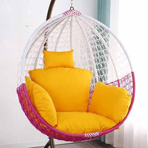 Cojín Redondo para Silla De Jardín 100 * 15cm Cojín De Silla De Cesta Colgante Grueso Lavable, Repuesto De Cojín para Silla De Huevo Cojín Redondo para Columpio(9)