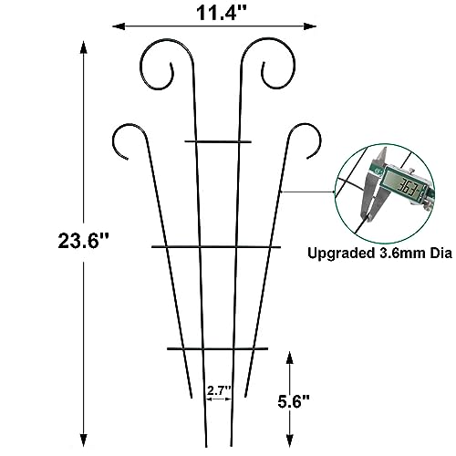 image for Mklsit 4 Pack 23'' Metal Garden Trellis for Climbing Plants Outdoor, I