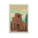 Photo Gallery ymxhjj album fotografico moderno per famiglia, poster su tela, decorazione per la casa, poster retrò da viaggio di santa fe, new mexico, vista della chiesa, immagini artistiche, 60 x 90 cm, senza Photo Gallery ymxhjj album fotografico moderno per famiglia, poster su tela, decorazione per la casa, poster retrò da viaggio di santa fe, new mexico, vista della chiesa, immagini artistiche, 60 x 90 cm, senza