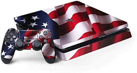 Skinit Decal Gaming Skin Compatible with PS4 Slim Bundle - The American Flag Design