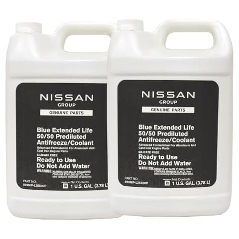 Nissan Genuine Fluid 999MP-L25500P Blue Long Life Antifreeze/Coolant - 2 Gallons Cover