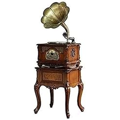 WANGQW Grand Tourne-Disque Gramophone à l’ancienne, Turntable Bronze Vintage Rétro Antique Phonographe Platine Turnable… - Les Beatles, Paul McCartney, John Lennon, RIngo Starr, George Harrison