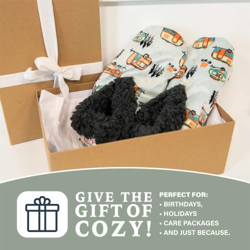 Image of Lazy One Fuzzy Slipper Socks for Women, Fleece House Slippers, Indoor Socks