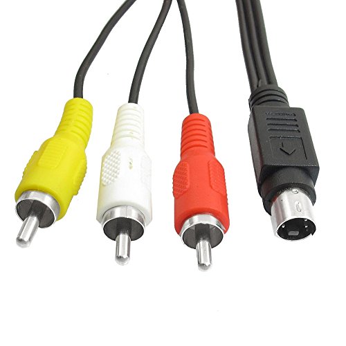Cable Adaptador S-Video 4 Pines SVIDEO Macho a 3RCA AV Macho 1.5 Metros