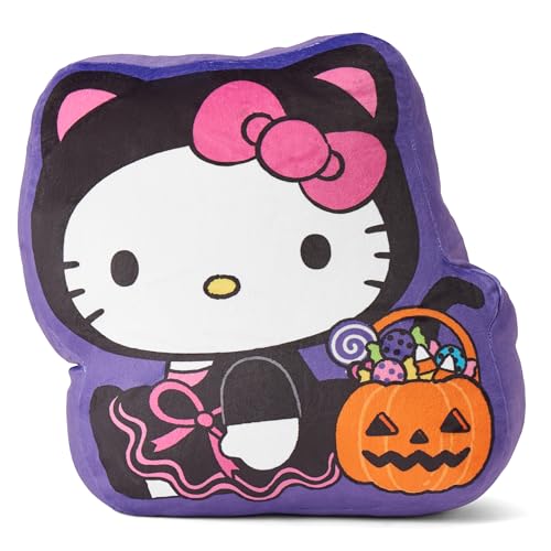 Hello Kitty Party Kitten Halloween 15" Cloud Travel Pillow, Plush Stuffed Toy, Decorations, Gift for Girls & Boys