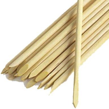 100pcs Orange Wooden Stick for Nail Art and Cuticle Pushed Back or Removed by NBNA100