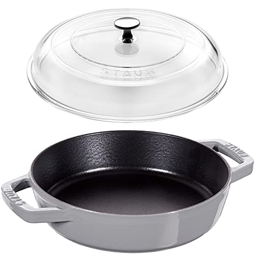 staub �X�g�E�u �u ����t���C�p�� �O���[ 20cm �v �X�L���b�g ���� ���� �z�[���[ IH�Ή� �y���{���K�̔��i�z Double Handle Frying Pan 40511-660 �K���X�W�t��
