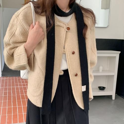 1pack Narrow Scarf Long Knitted Thin Scarf Autumn Warm Scarf Decoration Scarf Fashion Accessory2