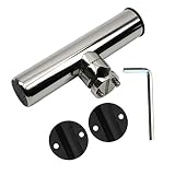 East kay Stainless Steel Clamp on Fishing Rod Holder for Rails 7/8" to 1" Tube