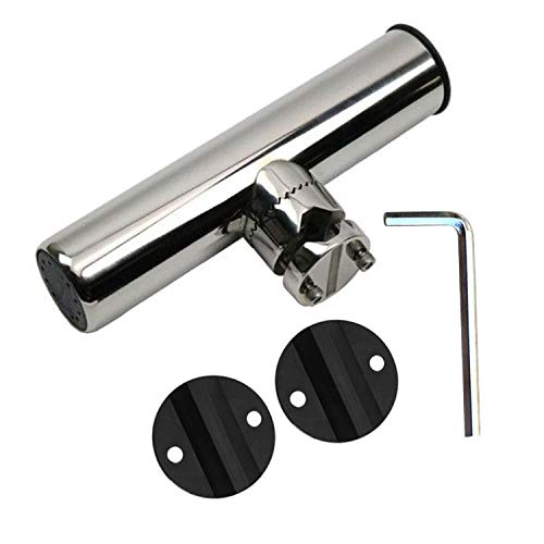 East kay Stainless Steel Clamp on Fishing Rod Holder for Rails 7/8" to 1" Tube,