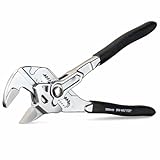 Fafeicy 7 Inch Quick Adjust Pipe Pliers 40mm Opening 25 Tooth Gear Self Adjusting Wrench for Plumbing HVAC Automotive Repair