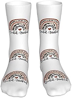 456 Trainer Socks Rainbow Dental Sports Socks Nonslip Work Socks Warmer Men’S Socks For Hiking Women Camping,40Cm