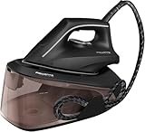 Rowenta Easy Steam - Centro de planchado de 2400 W, Alta presión 5,4 bares, Golpe de vapor de 210 g/min, Vapor continuo de 110 g/min, Suela Airglide con depósito de 1,4 L y Modo Eco, VR5120
