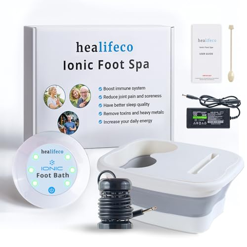 Ionic Foot Spa by Healifeco – Ion Foot Bath Detox Machine - For Toxins & Heavy Metals – Activates 2,000 Foot Detox Nodes – Easy 30-Min Home Detox – 90,000+ Happy Users Trust It - With Basin