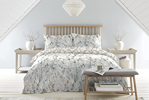 Drift Home - Parure de lit Reyne - 52 % Polyester recyclé et 48 % Coton BCI - pour lit King Size - Bleu Cover