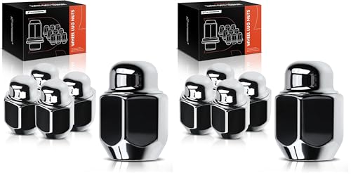 Image of A-Premium Wheel Lug Nuts Compatible with Hyundai Santa Fe Sonata Accent Genesis Tiburon Tucson Kia Optima Sorento Sportage Spectra5 Rio5 5-PC Set (Pack of 2)