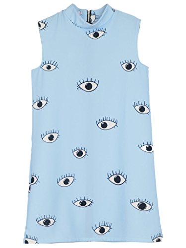 Choies Women's Limited Edition Eyes Print Sleeveless Dress S Blue #TOP3