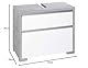 Schildmeyer Bello Waschbeckenunterschrank 140901, Steingrau / Weiß Glanz, 67 / 33 / 57 cm