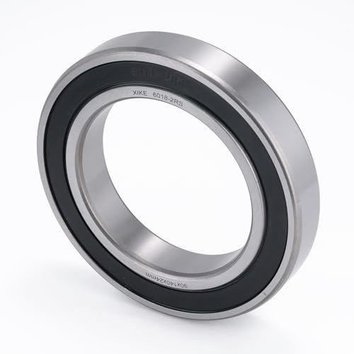 XiKe 6018-2RS Double Rubber Seal Bearings 90x140x24mm, Pre-Lubricated and Stable Performance and Cost Effective, Deep Groove Ball Bearings.