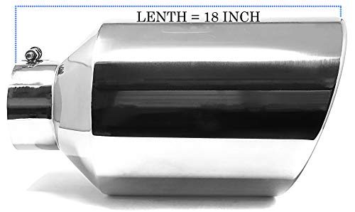 Rp Remarkable Power, 5" Inlet 10" Outlet 18" Long Stainless Steel Rolled Edge Diesel Exhaust Tip Ext39 #TOP2
