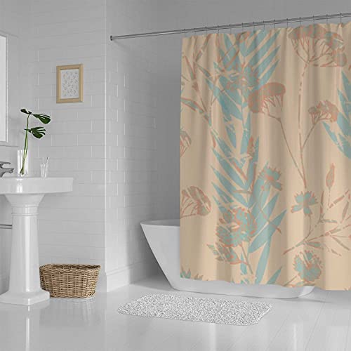Rideau de douche imperméable et lavable avec crochets en C ergonomiques