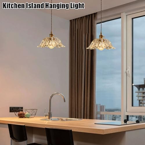 Lámpara colgante E27 de techo con pantalla de cristal personalizada para dormitorio 5