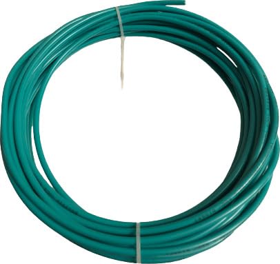 25 Feet (7.5 Meter) Green-Insulated Solid Copper THHN/THWN Wire - 10 AWG, UL Listed, Residential, Commerical, Industrial, Grounding, Electrical Rated