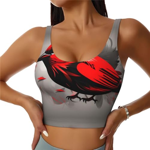 Top deportivo mujer entrenamiento fitness sin mangas chaleco ropa running HYTTER Red Bird