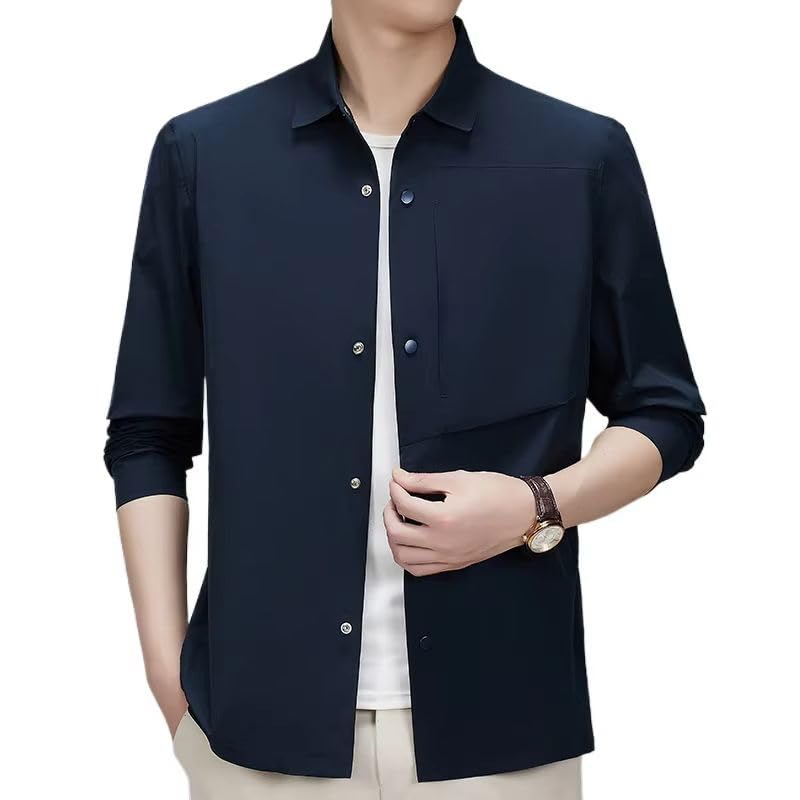 Veste décontractée homme printemps coupe vent légère avec poches