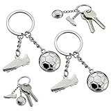 Accessoire Multifonctionnel et Pratique:Porte clef ballon de foot n'est pas seulement un porte-clés, mais aussi un accessoire de mode polyvalent. Porte clef real madrid Accrochez-le à vos clés de maison, de voiture, de bureau, à votre sac à dos, votre sac à main, votre sac de sport ou votre valise pour une touche personnelle et agrémenter vos tenues quotidiennes. Son format compact vous permettra de l'emporter partout avec vous, que ce soit pour faire du sport, aller au travail ou simplement